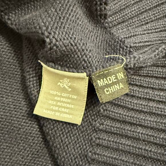 Play Cloths Shawl-Collar Cardigan Sweater Letter-Patch Stripe-Sleeve Men’s XL - Picture 8 of 10